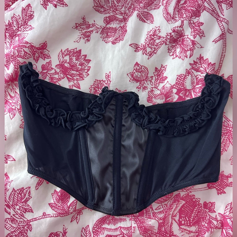 Urban Outfitters Underwire Top Corset Black Topless Top